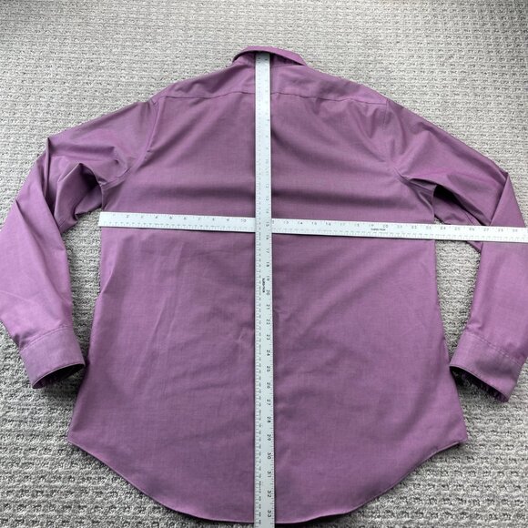 Calvin Klein CK Button Up Shirt Long Sleeve Men 16.5 34/35 Infinite Non-Iron - Picture 7 of 9